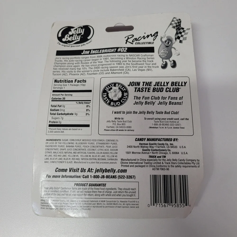 Jelly Belly Racing‎ Diecast Truck with Storage Container Collectible New in Box
